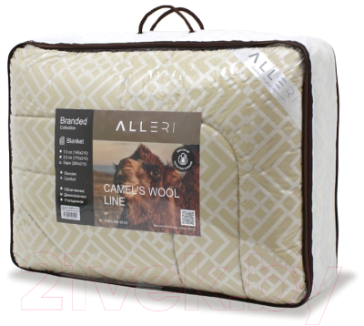 Одеяло Alleri Тик Демисезонное 200x215 (верблюжья шерсть)