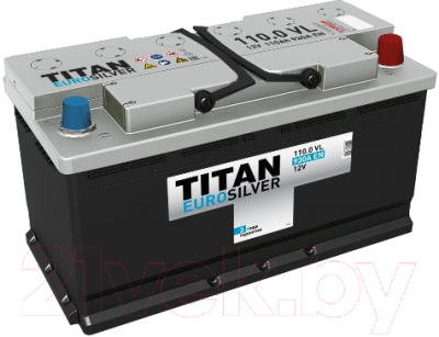 Автомобильный аккумулятор TITAN EuroSilver L5 930A R+ (110 А/ч)