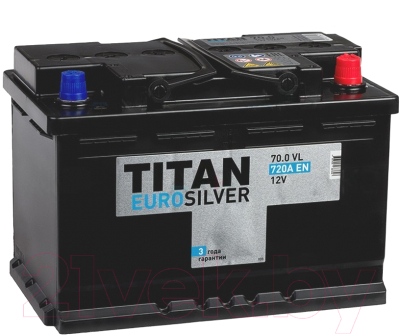 Автомобильный аккумулятор TITAN EuroSilver L3 720A R+ (70 А/ч)