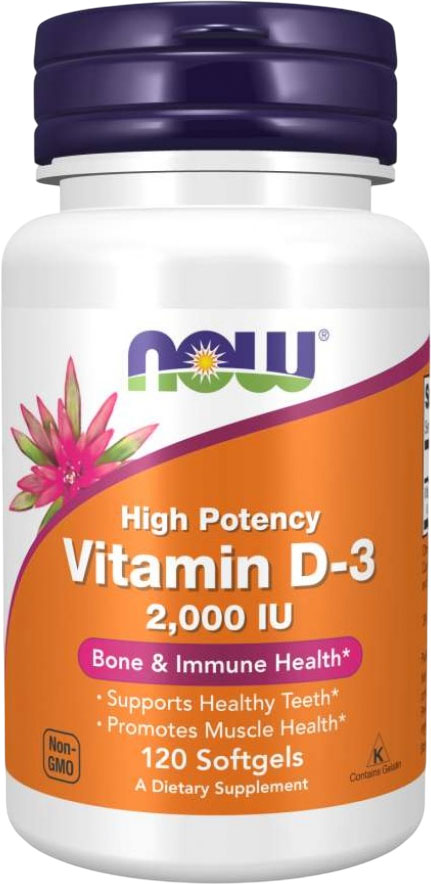 Витамин NOW Foods Vitamin D-3 2000 IU (120капсул)