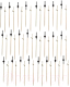 Набор одноразовых шпажек Паксервис Шарики 100мм бамбук / 287399 (200шт, черный/белый) - 
