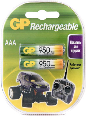 Комплект аккумуляторов GP Batteries 95AAAHC AAA NiMH 950mAh / 95AAAHC-2DECRC2 (2шт) -