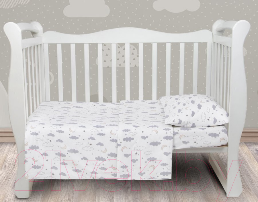 Комплект постельный для малышей Amarobaby Baby Boom Ночь / AMARO-3003-N
