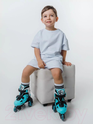 Роликовые коньки Amarobaby Blow / AB23-35BL/092011-25 (р.25-28, черный/синий/серый)