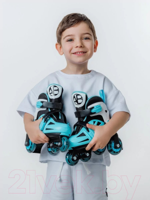Роликовые коньки Amarobaby Blow / AB23-35BL/092011-25 (р.25-28, черный/синий/серый)