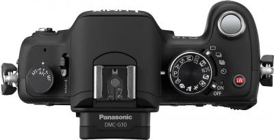 Беззеркальный фотоаппарат Panasonic Lumix DMC-G10KGC-K - вид сверху