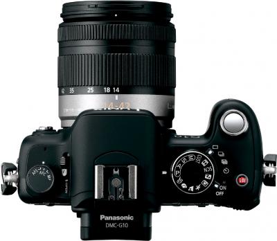 Беззеркальный фотоаппарат Panasonic Lumix DMC-G10KGC-K - вид сверху