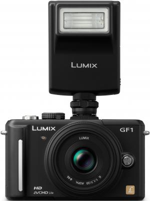 Беззеркальный фотоаппарат Panasonic Lumix DMC-GF1-K - возможность крепления вспышки
