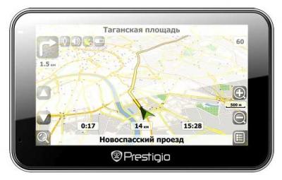 GPS навигатор Prestigio GeoVision 4500BTFM - вид спереди
