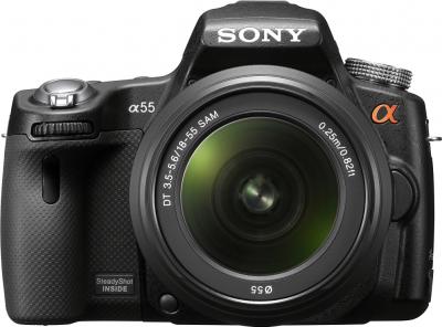 Зеркальный фотоаппарат Sony SLT-A55VL (SLTA55VL.CEE2) - Вид спереди