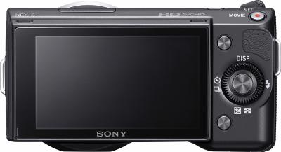 Беззеркальный фотоаппарат Sony Alpha NEX-5D - вид сзади