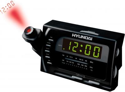 Радиочасы Hyundai H-1511  (Black-Green) - общий вид
