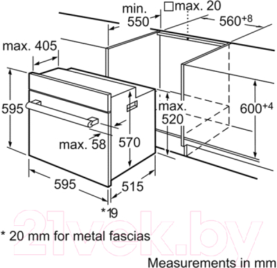 Электрический духовой шкаф Bosch HBA23B262E