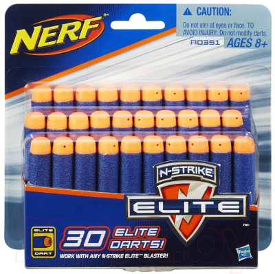 Боеприпасы для оружия игрушечного Hasbro Nerf N-Strike Elite Комплект из 30 стрел / A0351