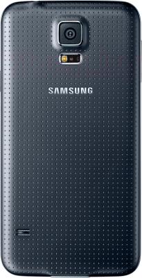 Смартфон Samsung Galaxy S5 / G900F (черный) - вид сзади