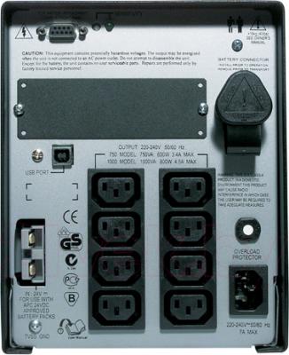 ИБП APC Smart-UPS XL 1000VA USB & Serial 230V (SUA1000XLI) - вид сзади