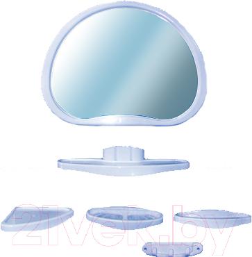 Комплект мебели для ванной Белпласт Уют с347-2830 (голубой) - общий вид