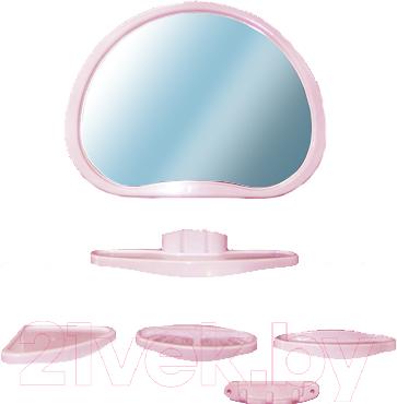 Комплект мебели для ванной Белпласт Уют с347-2830 (розовый) - общий вид