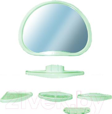 Комплект мебели для ванной Белпласт Уют с347-2830 (салатовый) - общий вид