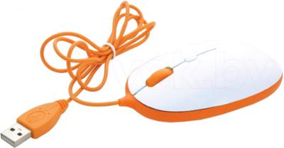 Мышь Ritmix ROM-318 (оранжевый) - вид сбоку