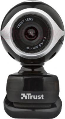 Веб-камера Trust Exis Webcam (Black-Silver) - фронтальный вид