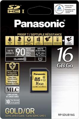 Карта памяти Panasonic SDHC UHS-I (Class 10) 16GB (RP-SDUB16GAK) - общий вид