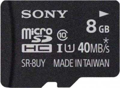 Карта памяти Sony microSDHC UHS-I (Class 10) 8GB + адаптер (SR8UYAT) - общий вид