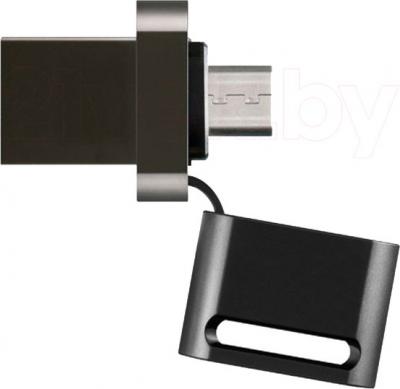 Usb flash накопитель Sony USB On-The-Go Black 16GB (USM16SA1/B) - общий вид