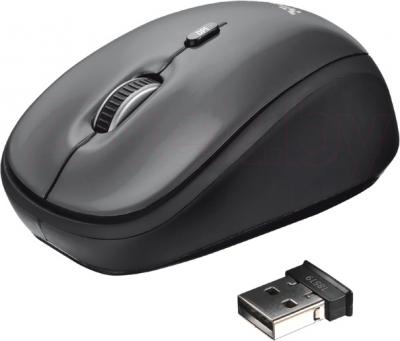 Мышь Trust Yvi Wireless Mini Mouse (черный) - общий вид