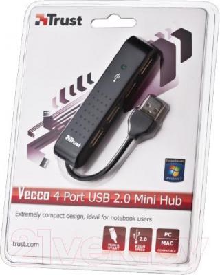 USB-хаб Trust Vecco 4 Port USB 2.0 Mini Hub - упаковка