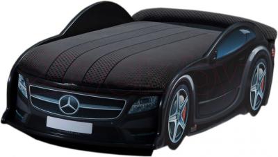 Стилизованная кровать детская МебеЛев BMW-М (Black) - общий вид