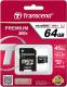 Карта памяти Transcend microSDXC UHS-I 300x Premium (Class 10) 64GB (TS64GUSDU1) - 