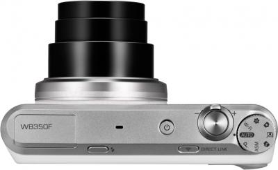 Компактный фотоаппарат Samsung WB350F (Black-Silver) - вид сверху