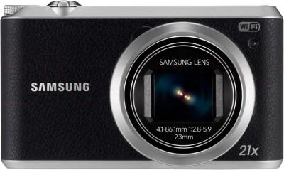 Компактный фотоаппарат Samsung WB350F (Black) - вид спереди