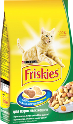 Сухой корм для кошек Friskies С кроликом и овощами (2кг)