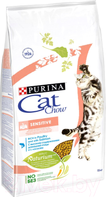 Сухой корм для кошек Cat Chow Sensitive полнорационный (15кг)