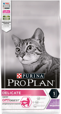 

Корм для кошек Pro Plan, Delicate с индейкой