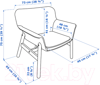 Кресло мягкое Ikea Ведбу 604.235.82