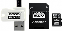 Карта памяти Goodram microSD UHS-I Class 10 32GB / M1A4-0320R12 (с адаптером и картридером) - 