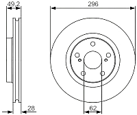 Тормозной диск Bosch 0986479S22 - 
