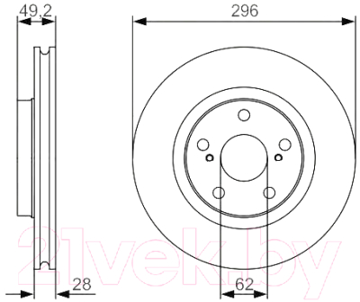 

Тормозной диск Bosch, 0986479S22