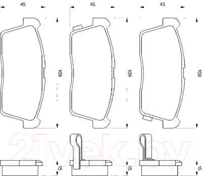 

Тормозные колодки Bosch, 0986424695