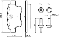 Тормозные колодки Bosch 0986494199 - 