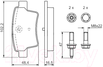 

Тормозные колодки Bosch, 0986494199