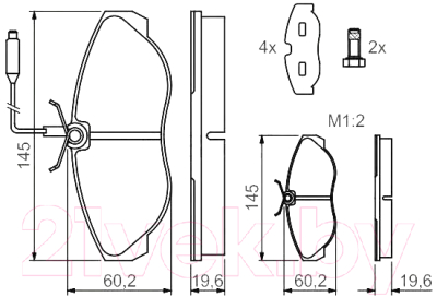 

Тормозные колодки Bosch, 0986424030