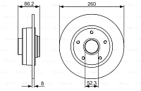 Тормозной диск Bosch 0986479684 - 