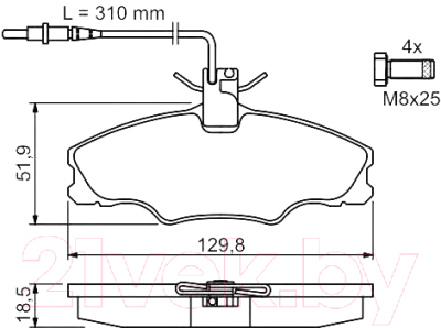 Тормозные колодки Bosch 0986424227