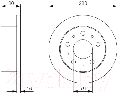 

Тормозной диск Bosch, 0986479316