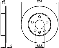 Тормозной диск Bosch 0986478884 - 
