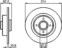 Тормозной диск Bosch 0986479108 - 